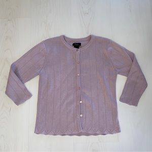Frenchi Lavender button up Cardigan L
